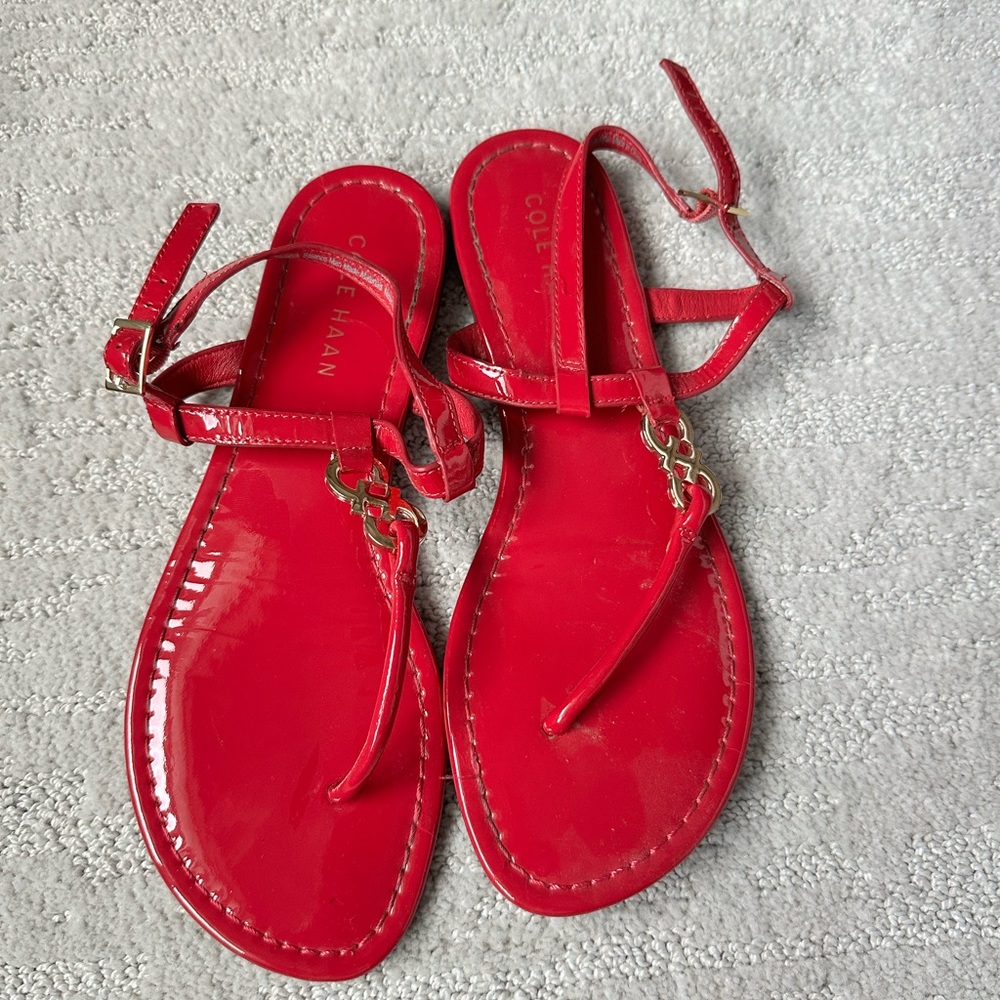 Cole Haan pink and gold sandals